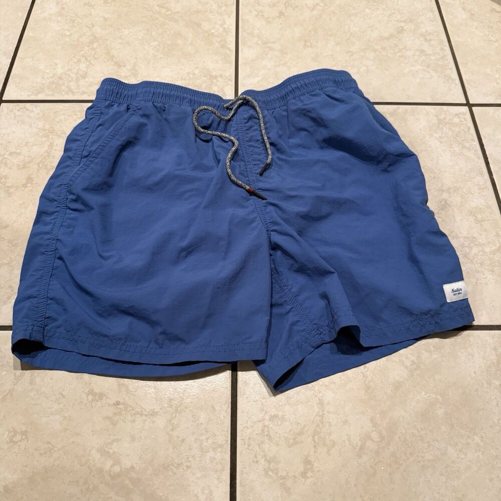 Katin Men's Poolside Volley Swim Trunks Shorts Blue MD Mesh Lined
